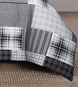 Prime Linens Duvet Cover Set 4 Pcs Brushed Microfibre Grey Denim King view 5