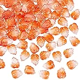 PH PandaHall 100pcs Fall Leaf Charms, Autumn Tree Leaves Plant Beads Charms Transparent Two-Color Glass Pendants for DIY Jewelry Making Earring Bracelet Necklace