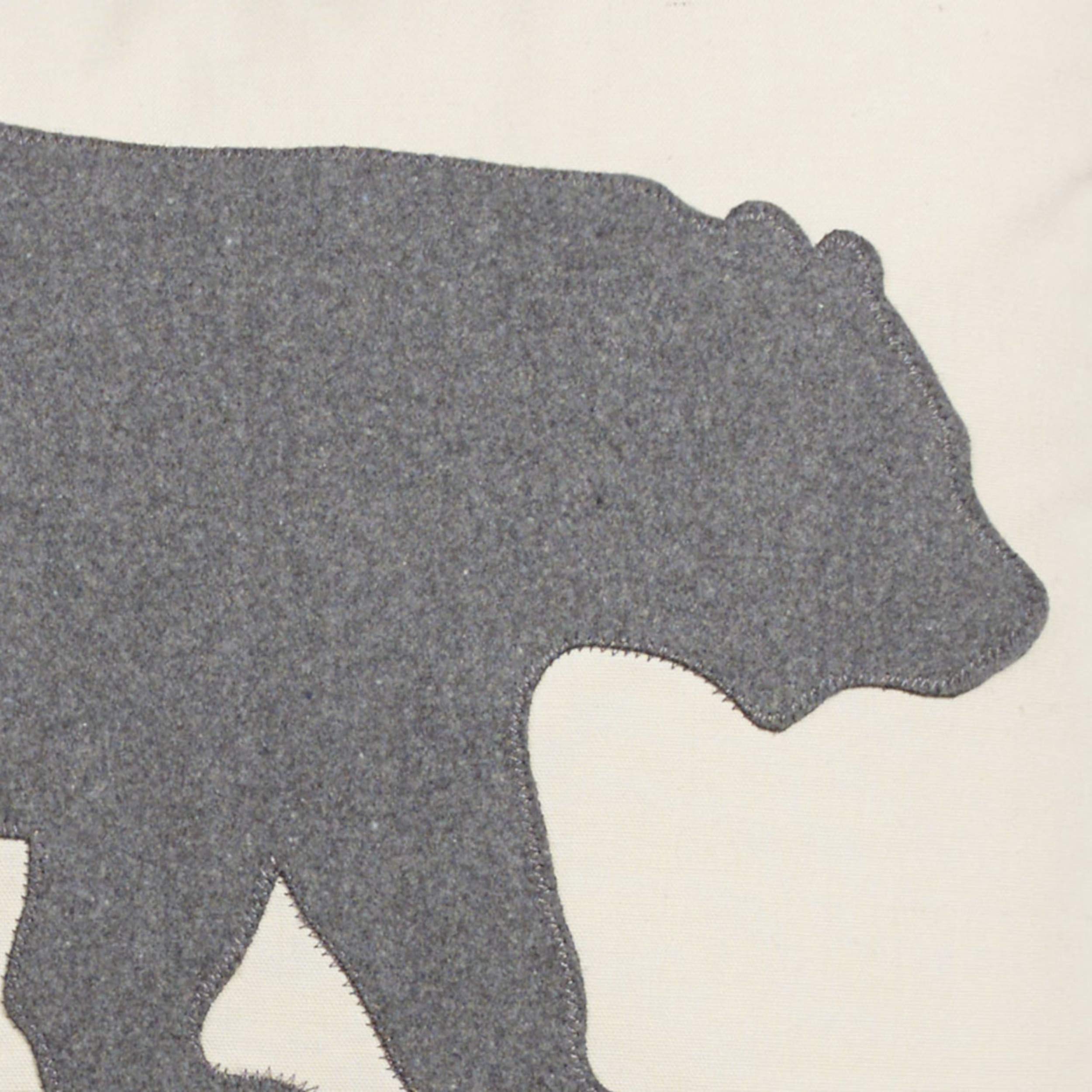 Eddie Bauer Gray Bear Twill Decorative Pillow • Home and Decor