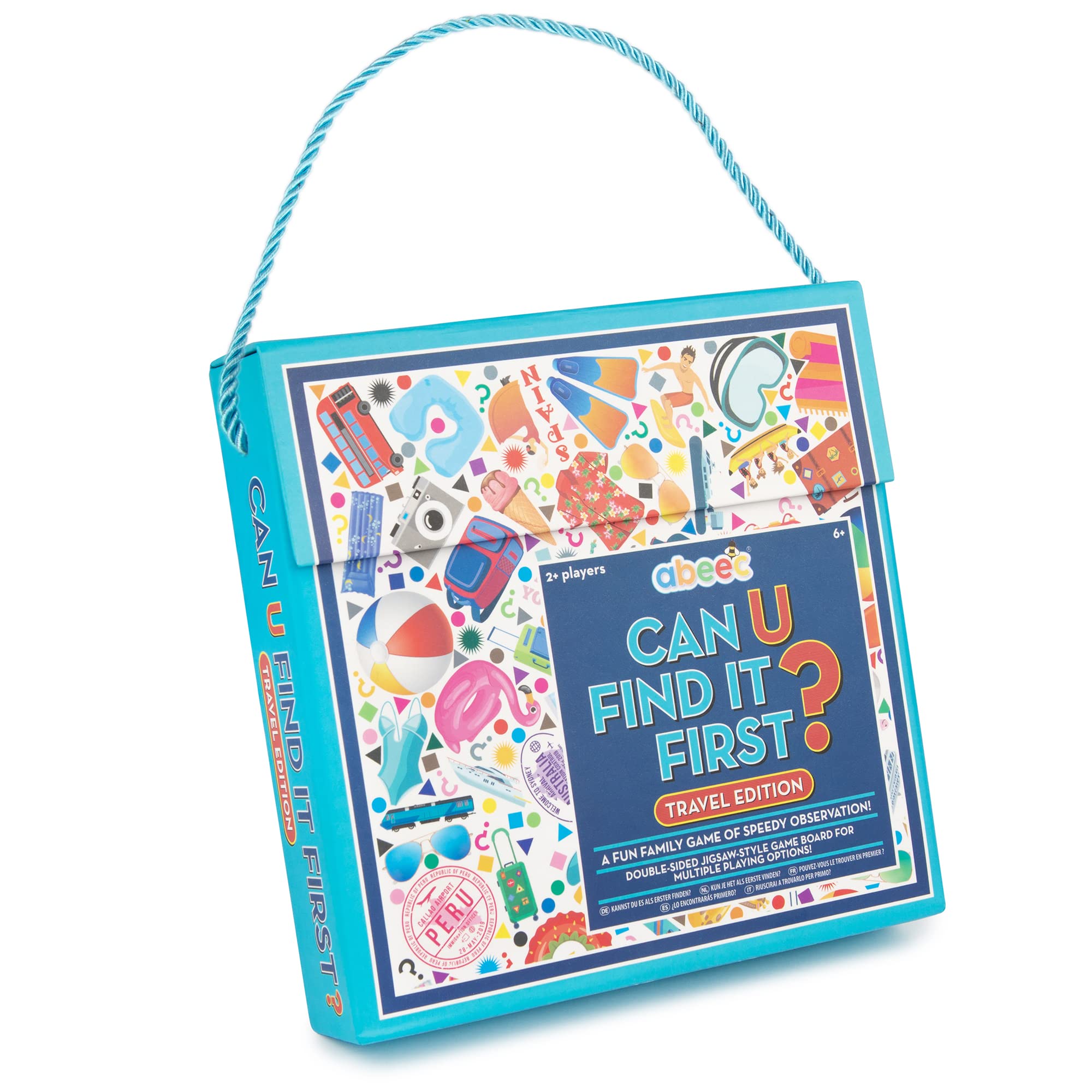 Abeec Can U Find It First Travel Edition - Travel Games for Kids & Adults - Bingo Game - Board Games for 6+ Year Olds โ image 1