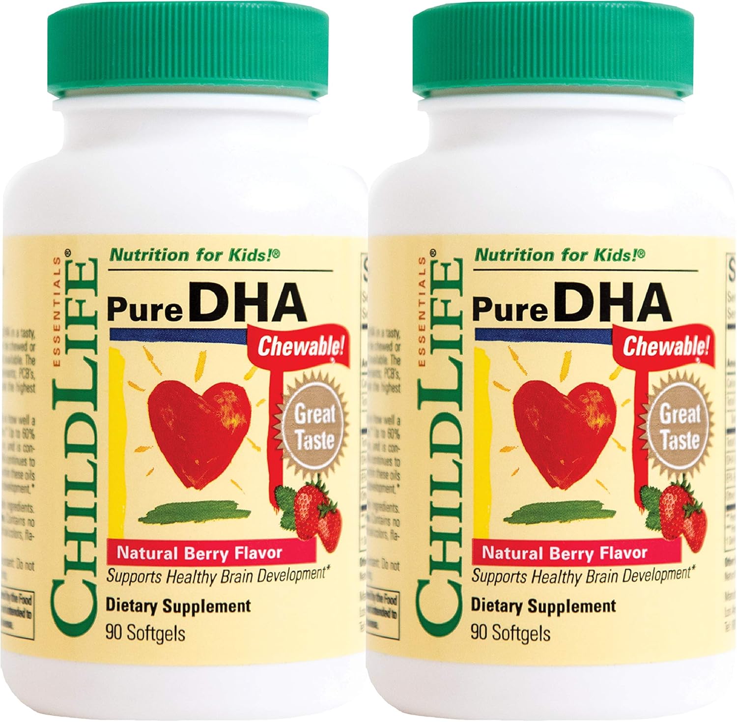 Child Life Pure DHA Dietary Supplement, 90 Soft Gel Capsules (Pack of 2