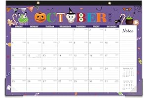 COBOLL 2026 Desk Calendar - 2026 Calendar from January 2026 to December 2026, 17" x 12", 12 Monthly Theme Desk Calendar with Protector Corner, Large Blocks