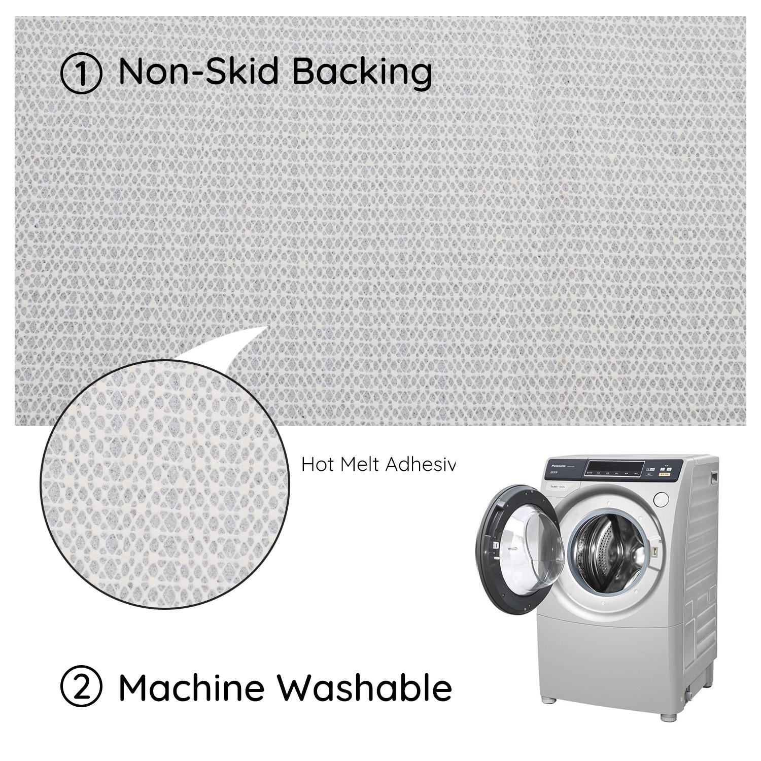 Ciaoed Alfombra de Ducha Gris Fibra de Poliéster Suave Shaggy Agua Absorbente Antideslizante Alfombra de La Casa de Baño