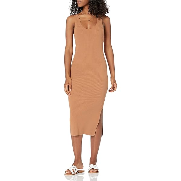 Amazon.com: The Drop Women's Dia Mixed Fabric Midi Tank Dress Black, XS :  Clothing, Shoes & Jewelry