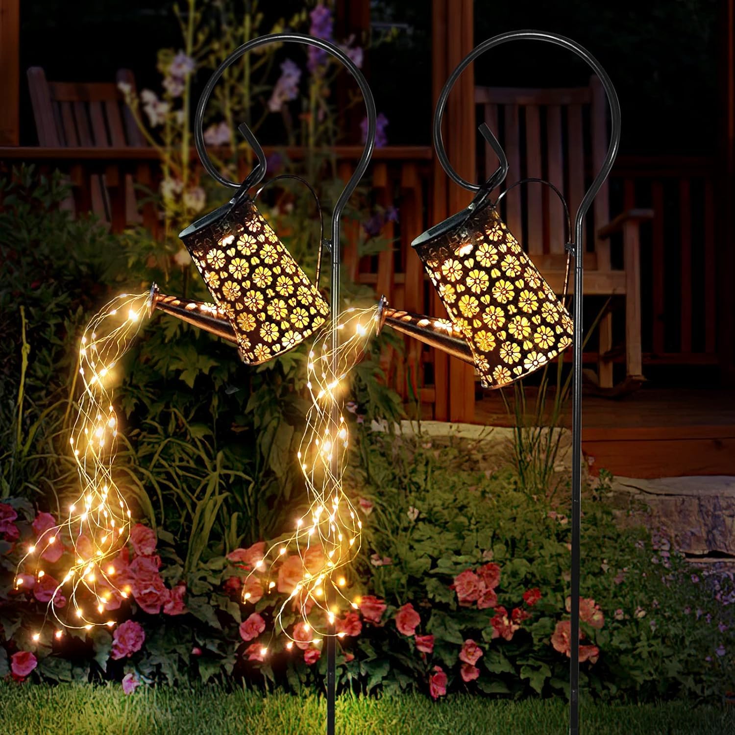 Photo 1 of WDLFCGC 2 Pack Solar Watering Can with Lights,Solar Outdoor Garden Decor Waterproof Hanging Lantern Landscape Lights Outside Decorations for Yard Lawn Patio Gardening Gifts.