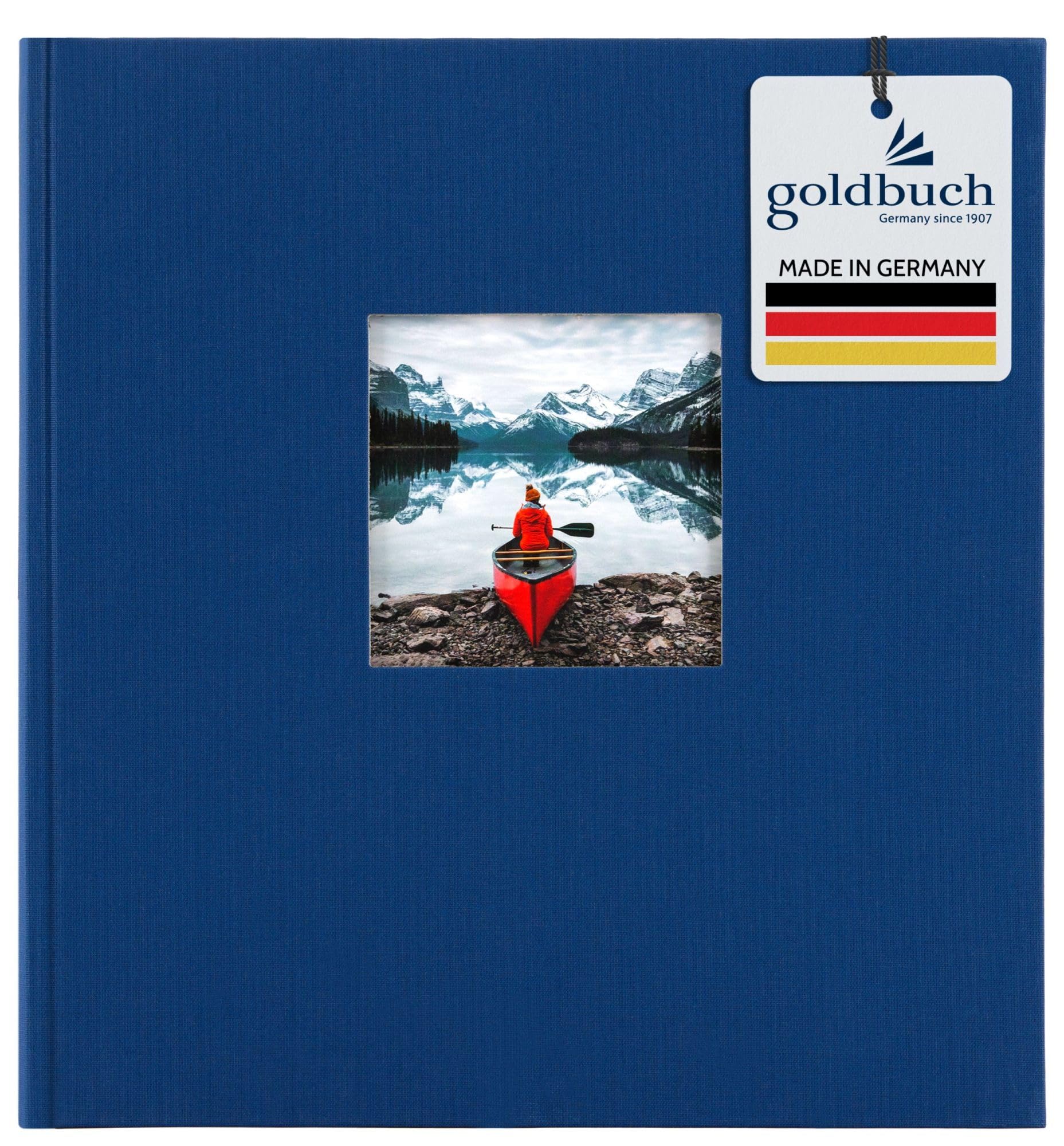 Goldbuch Photo Album with Window Cut-Out, Cardboard, blue, 30 x 31 cm