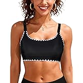 Sports Bikini Tops for Women Swim Bra Wirefree Workout Swimsuit Top Comfortable Support for Swimming, Beach, Active Wear