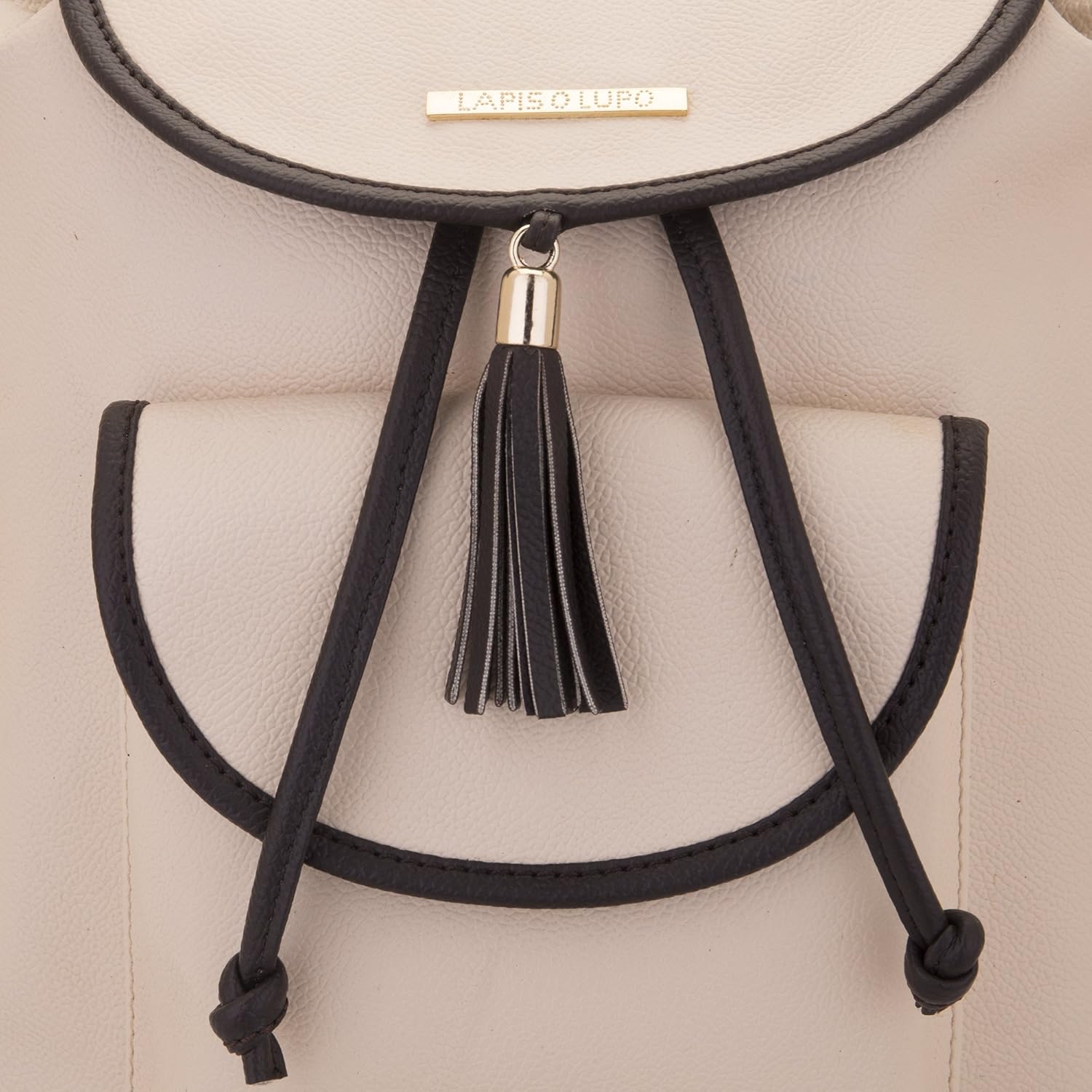 lapis o lupo women's backpack handbag(off white,llbp0004ow)