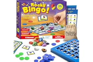 EDUMAN Rock Collection and Fossils for Kids, Crystals and Gemstones Set