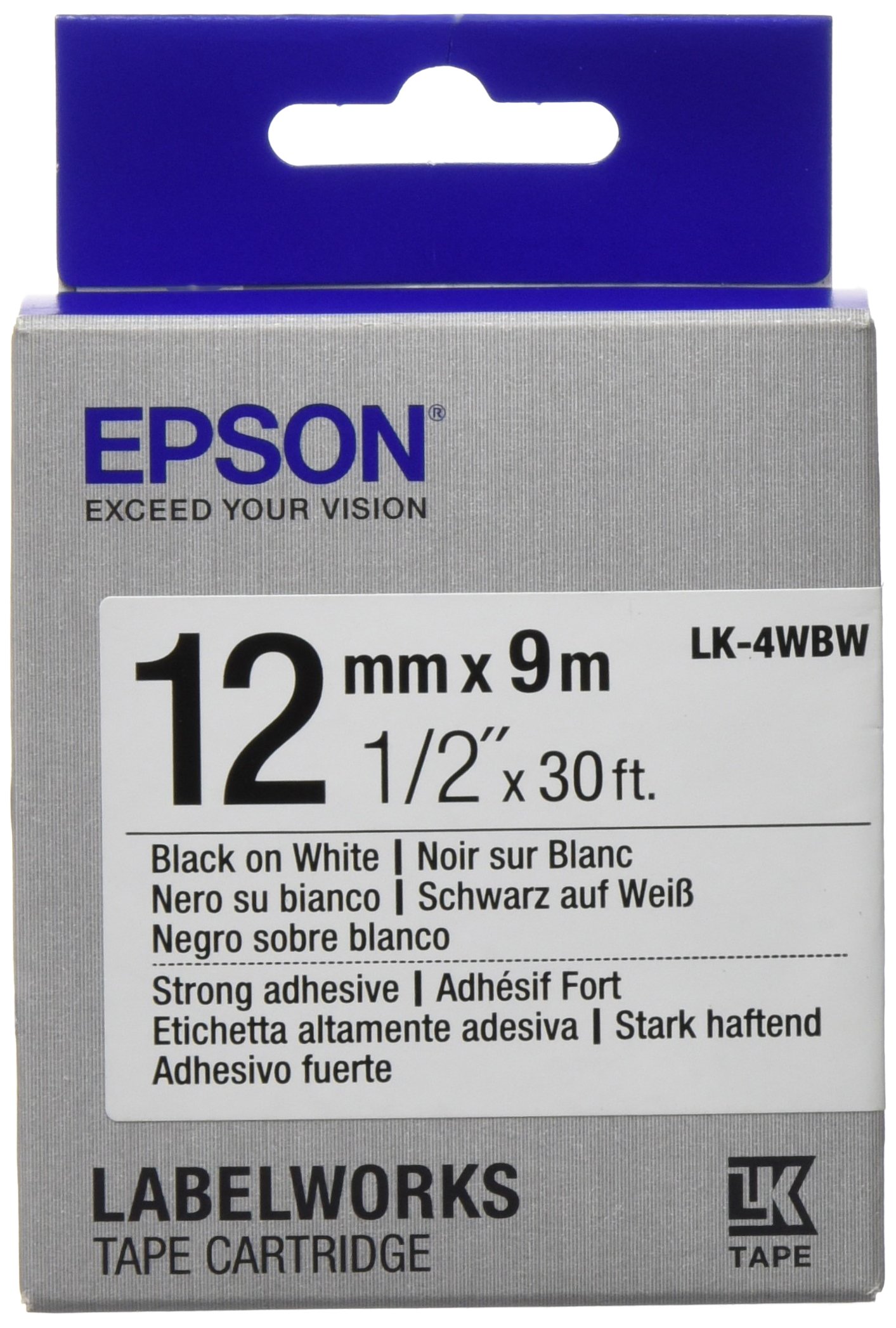 Epson LK4WBW Strong Adhesive Black on White, Volume 1