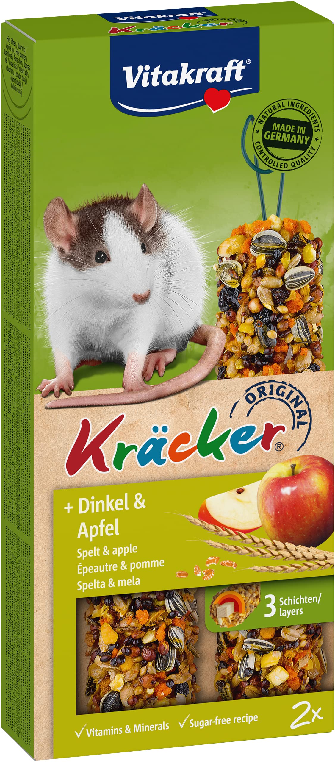Vitakraft Kräcker Rat with spelt and Apple (Pack of 2)