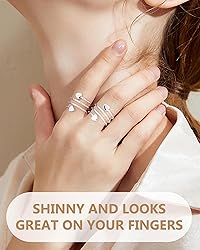 Feraco 2PCS Copper Rings for Women,99.99% Pure