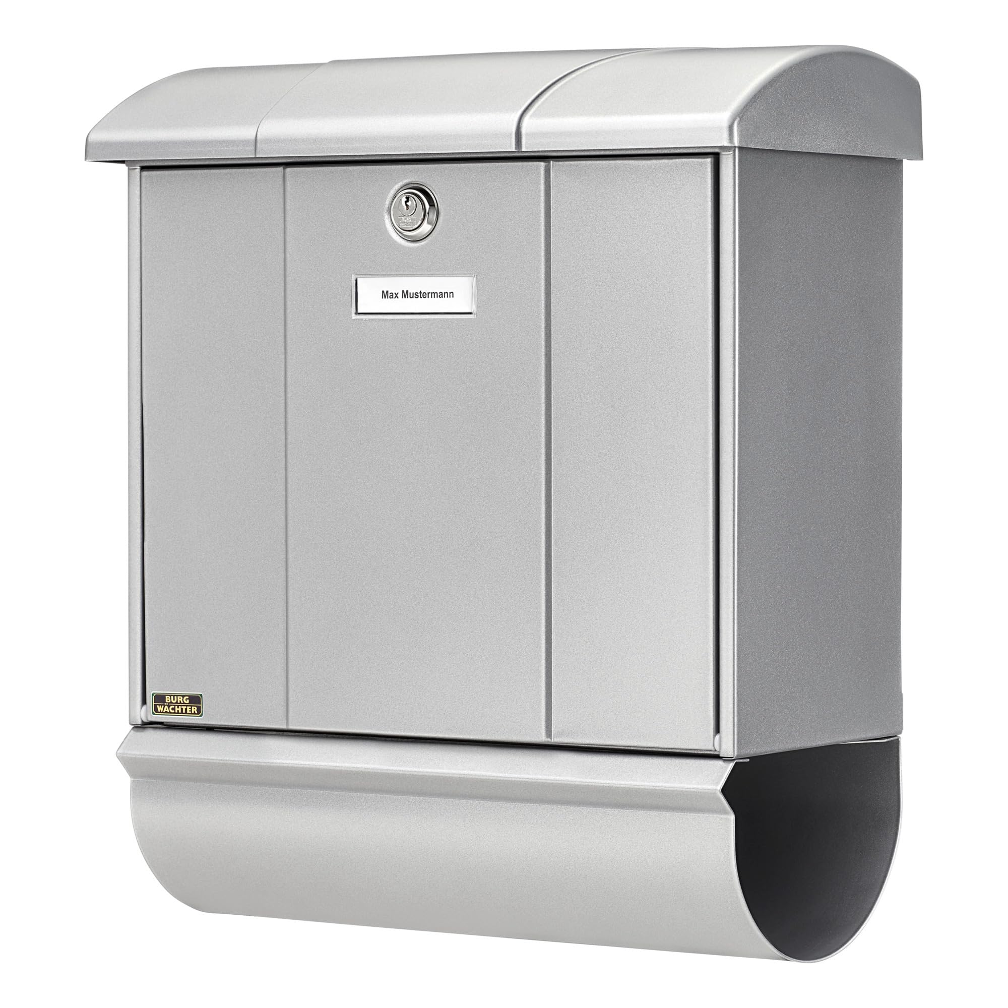Burg-Wächter Olympia 91600 Sheet-Steel Letter Box Available in Various Colours, 91600Si, Silver