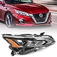 Huray LED Headlight Assembly Fit for Nissan Altima 2019-2022 RH Projector Headlamp w/LED DRL OE Style Replacement for NI2503266 Right Passenger Side