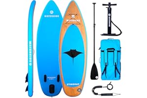Kids Paddle Board Waterkids 8ft 'Stingray' Inflatable Paddle Board & Accessory Package for Children Inflatable Kids Stand Up Paddle Board