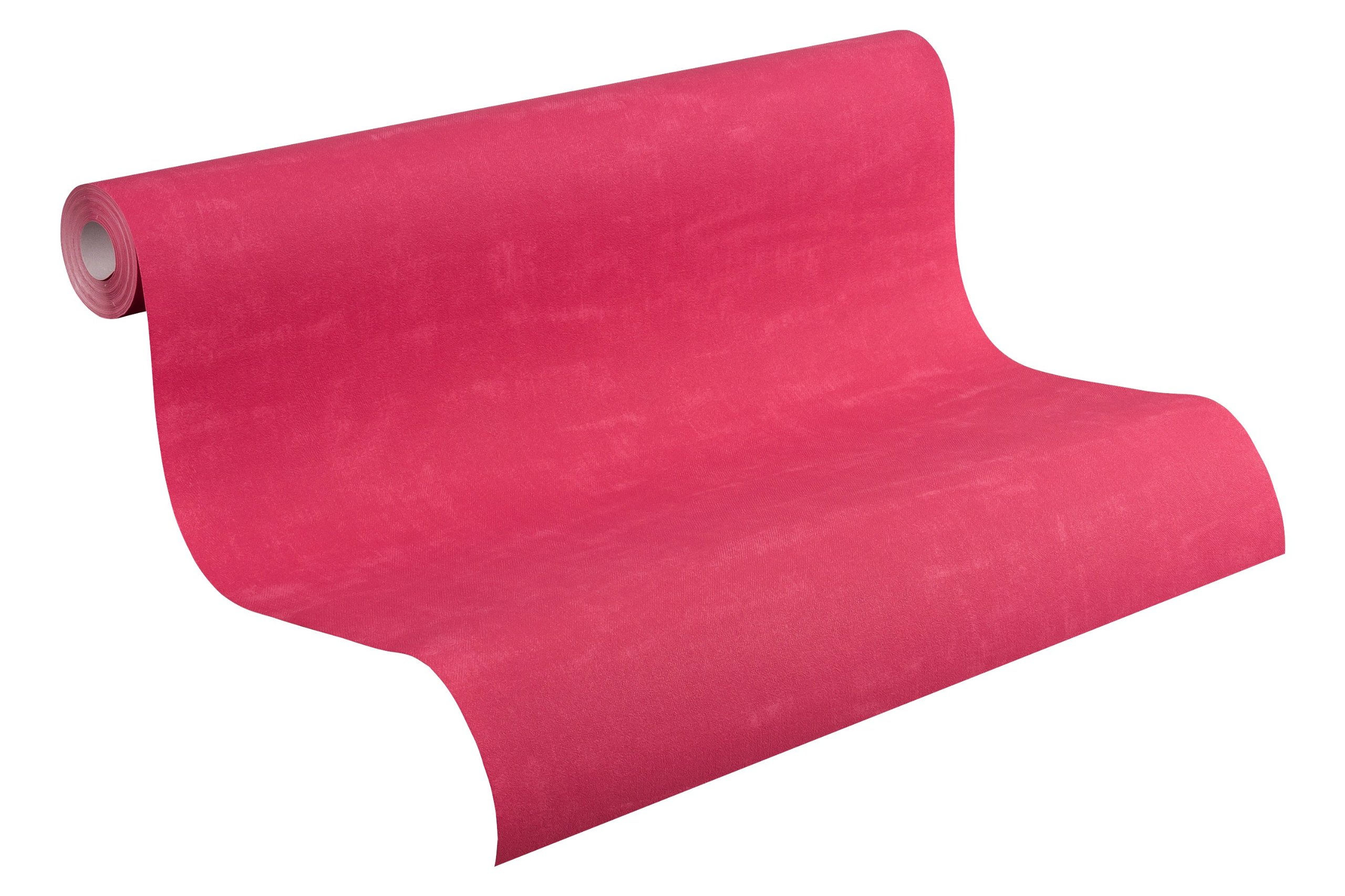 ESPRIT Home Single-Colour Wallpaper Denim Look, red, 10.05 x 0.53 m