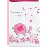 Hallmark Baby Shower Card for Baby Girl (Pink Elephant)