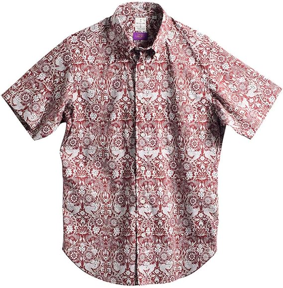 Amazon Co Jp Majun マジュン 国産シャツ かりゆしウェア アロハシャツ 結婚式 メンズ 半袖シャツ ボタンダウン ジャックス リュウキュウ フローラル 服 ファッション小物