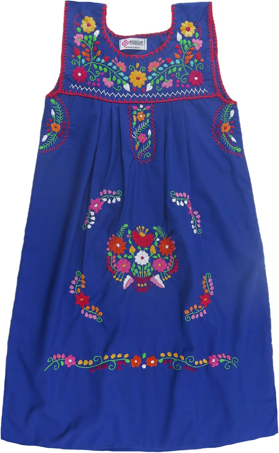 Mexican Clothing Co Girls Mexican Dress Sleeveless Tehuacan