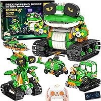 STEM Robot Building Kits for Kids 6-14, 5in1 Remote & APP Controlled STEM Tractor/Frog/Robot Building Toys, 732 Pcs Education