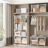 AWTATOS Cube Storage Organizer 6 Cubes DIY Stackable Shelves White view 5