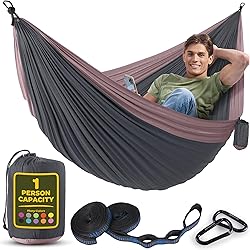 Durable Hammock 400 lb Capacity, Nylon Camping