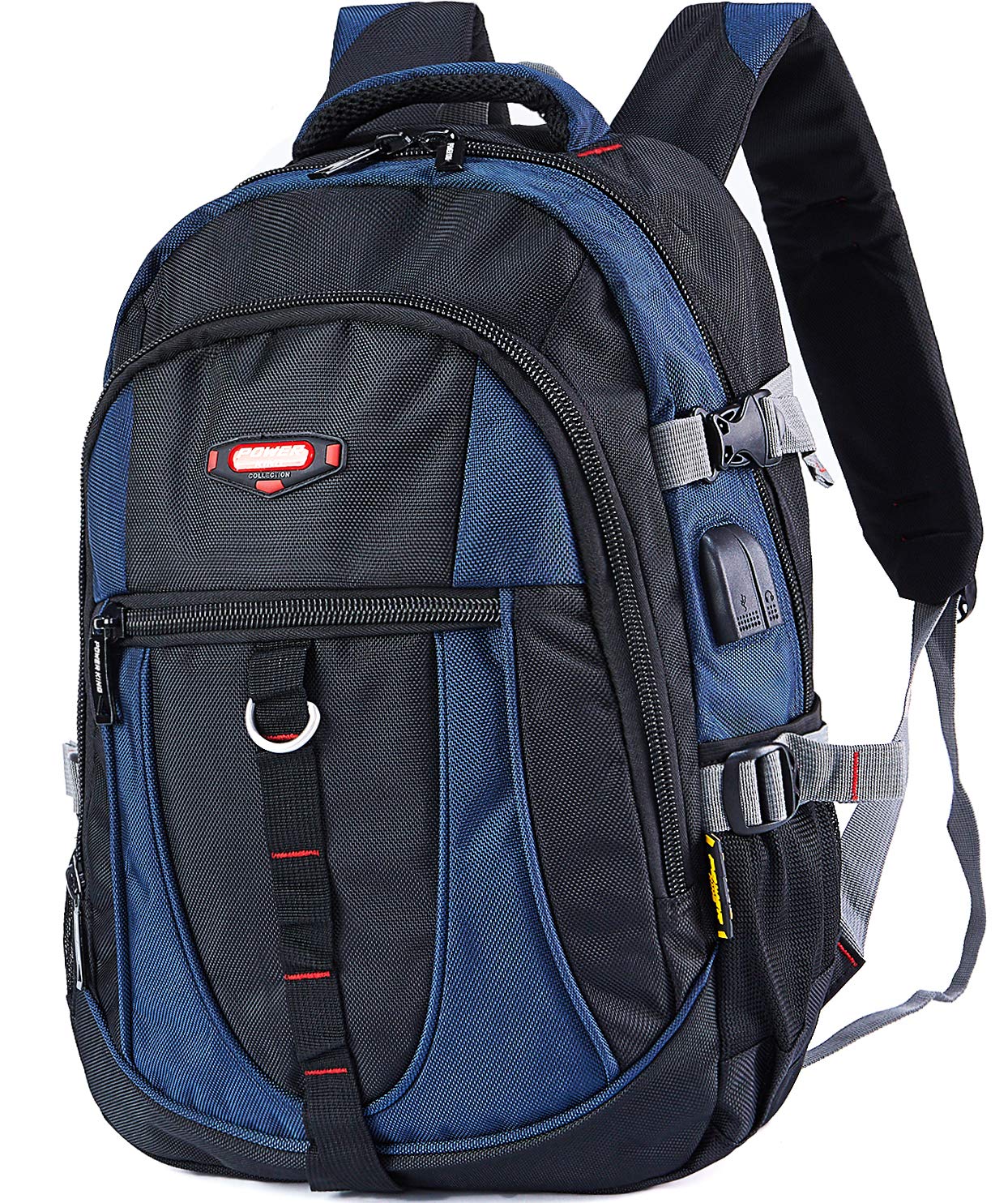 POWER KING Hiking Backpack 30L, Lightweight Casual Backpack for Men Women, Outdoor Travel Daypack for Camping Mountaineering Walking Cycling Climbing Sport, BlueI