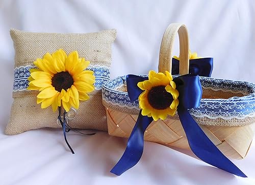 sunflower flower girl basket