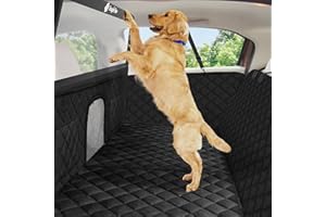 Snagle Paw Dog Car Seat Cover & Back Seat Extender,31"Super High Pet Barrier with Anti-Slip Hard Bottom Hammock Holds 440lbs,Water-Resistant Car Seat Protector for SUV,Trucks,Easy-Clean,Patent Pending