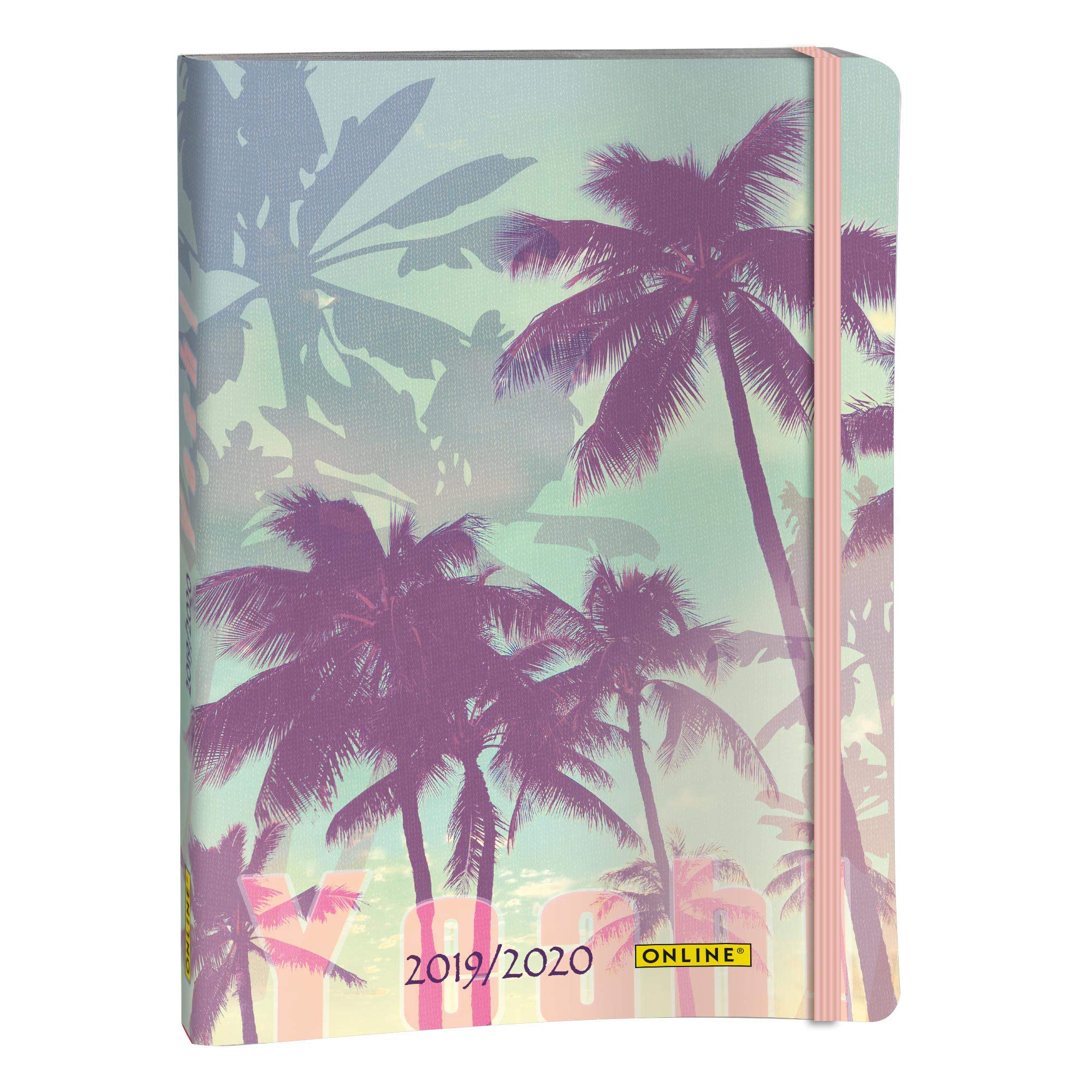 Online 02986 Weekly Planner 2019/2020, Creative Diary, Tropical Beach, Pack of 1