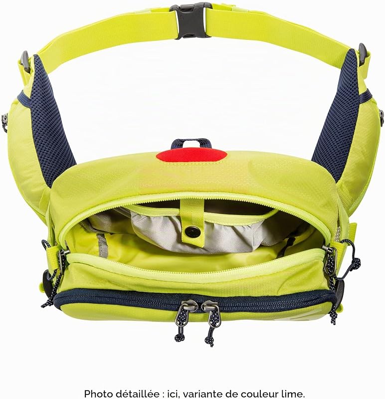Bike Hip Bag MTB 5 l - Sac Banane pour VTT - avec Divers Compartiments, Porte-Bouteille, Compartiment pour Poche à Eau et capacité de 5 litres (Noir)