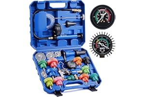 Orion Motor Tech Coolant Pressure Tester Kit, 26pc Coolant Vacuum Refill Kit with 18 Radiator Adapters, Radiator Cooling System Pressure Tester & Filler Kit with Vacuum Pump Vacuum Purge & Refill Tool