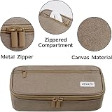 WEMATE Large Pencil Case 9x4.3x2.4in Big Capacity Canvas Organizer Brown view 4