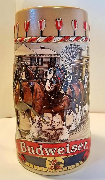 budweiser christmas mugs by year