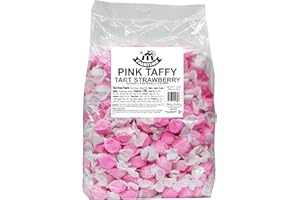 Adams & Brooks Fairtime Taffy – Bulk Pink Candy for Candy Buffets, Strawberry Taffy, Strawberry Candy – 3 Pounds of Candy