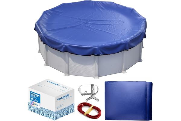 Winter Pool Cover 18 ft Round for Above Ground | Extra Thick & Durable Above-Ground Pool Cover | Sapphire Series of Premium C