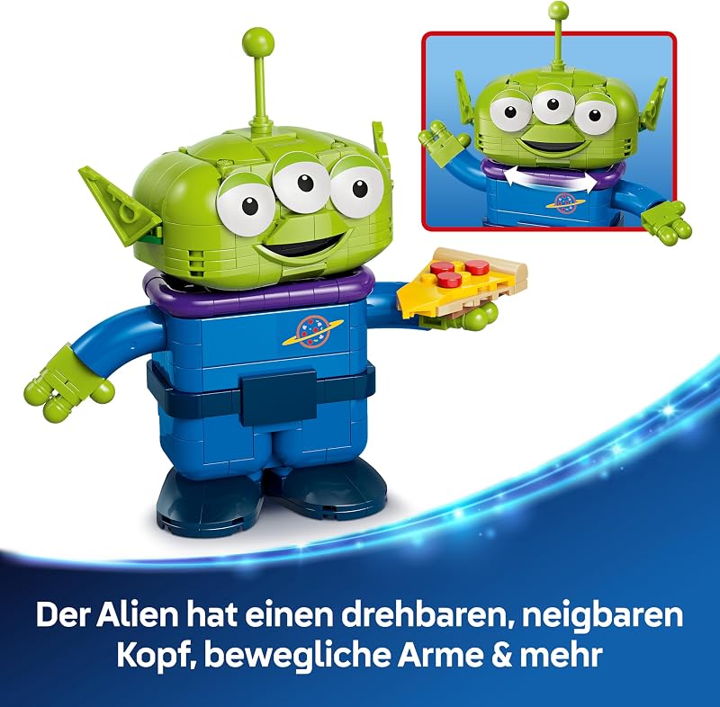 Disney and Pixar Toy Story Alien mit Pizza Planet Raketenfahrt - Raumschiff Spielzeug mit Alien Figur als DIY Deko - Geschenk für Jungen und Mädchen ab 9 Jahren sowie Toy Story Fans - 43307 — Foto 5 von 8