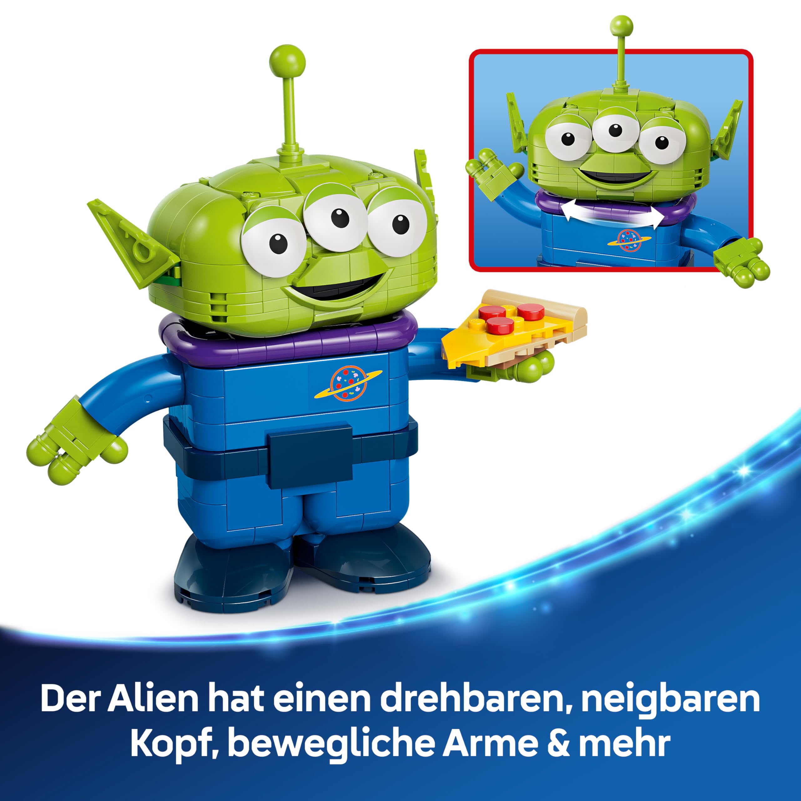 LEGO Disney and Pixar Toy Story Alien mit Pizza Planet Raketenfahrt - Raumschiff Spielzeug mit Alien Figur als DIY Deko - Geschenk für Jungen und Mädchen ab 9 Jahren sowie Toy Story Fans - 43307 5