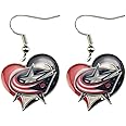 aminco NHL womens Swirl Heart Earrings