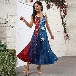CHRATLHI Fourth of July Dresses for Women American