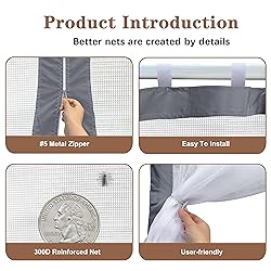 SCOCANOPY Replacement Mesh sidewall for Most 12x12