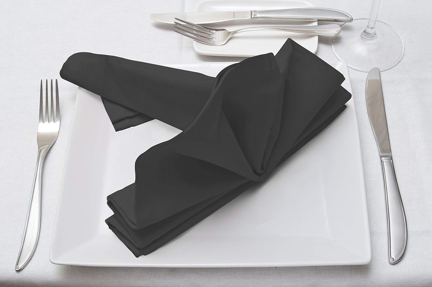 Utopia Kitchen Cloth Napkins 18 by 18 Inches, 12 Pack Steel Grey Dinner Napkins, Poly Cotton Soft Durable Napkins: Home & Kitchen