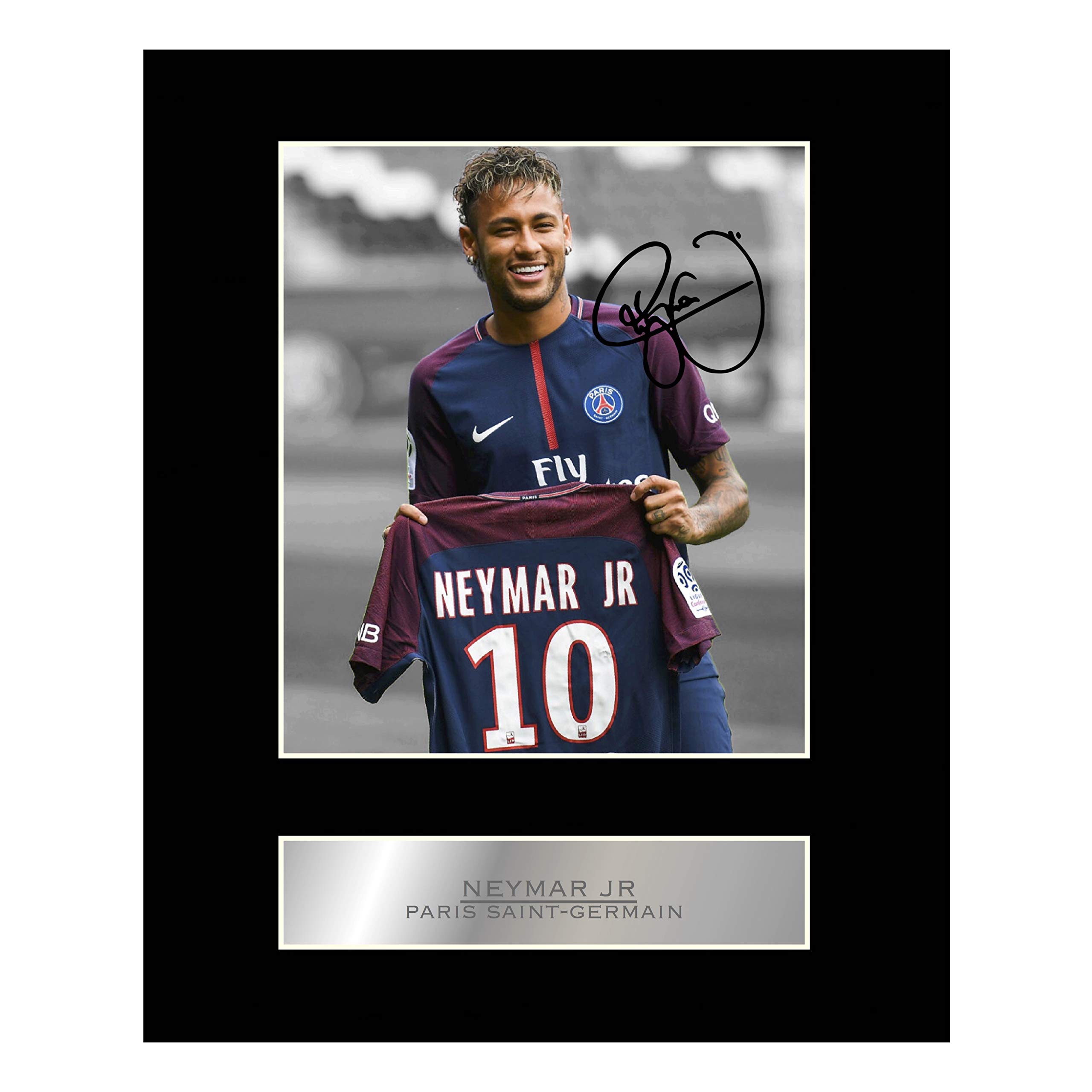 Iconic pics Neymar Jr Signed Mounted Photo Display #1 Autographed Gift picture print