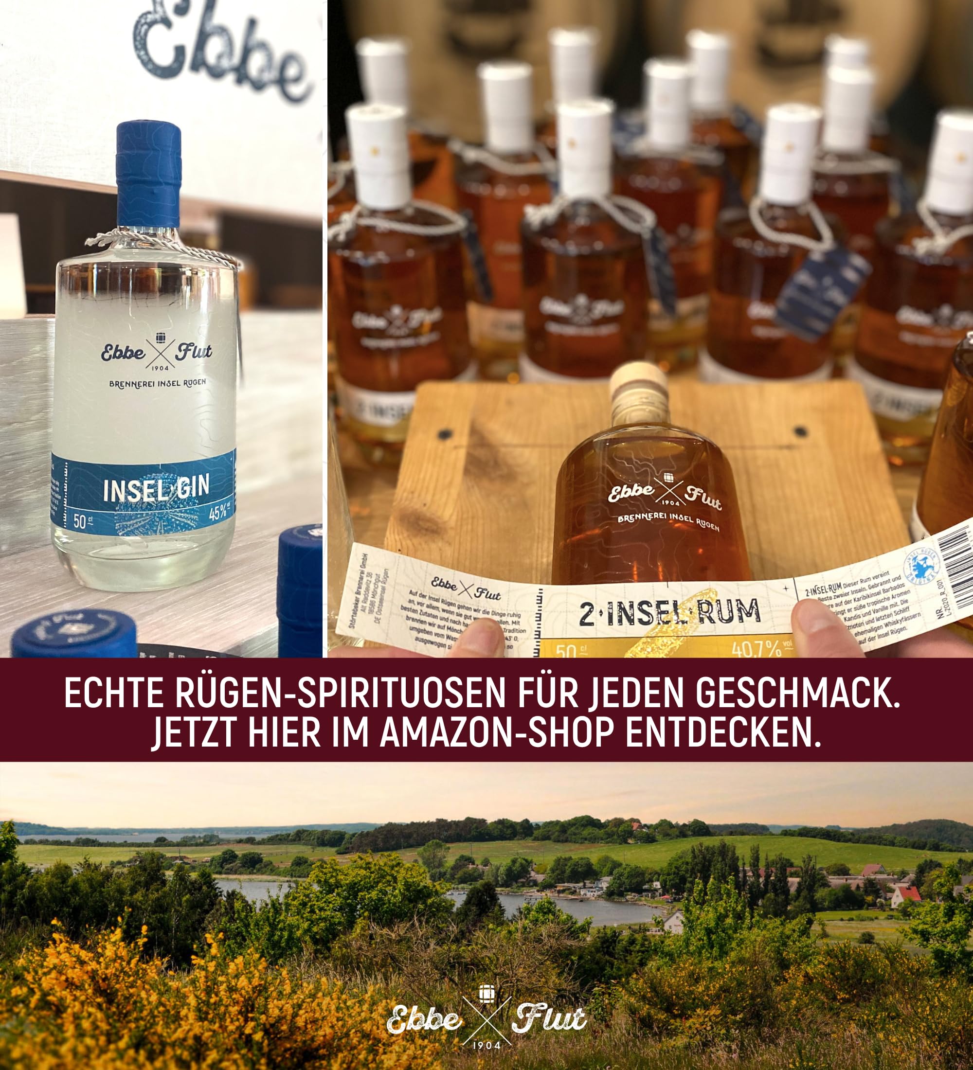 Ebbe & Flut Sloe Gin 500ml | Handgemachter Schlehen Gin von der Insel Rügen | Mit regionalen Schlehen verfeinert | Fruchtig-süß & würzig | Premium Genuss aus Deutschland | 27% vol. Alkohol 6