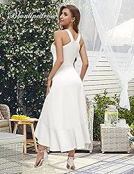 Bbonlinedress Women White Wedding Cocktail Halter