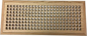 8 Inch X 24 Inch Red Oak Hardwood Vent Floor Register Flush Mount