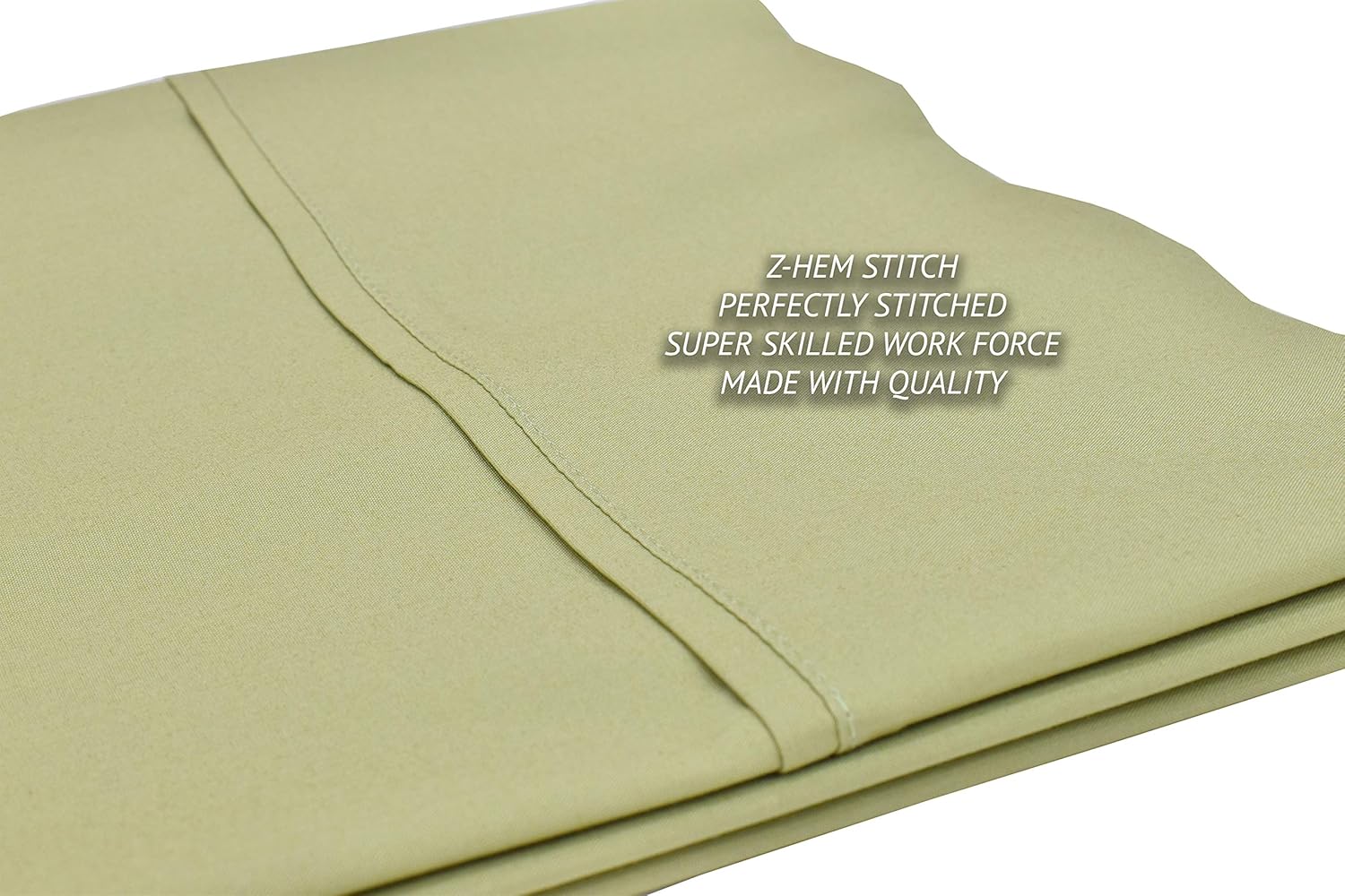 100% Cotton Percale Sheets Queen Size, Sage, Deep Pocket, 4 Piece - 1 Flat, 1 Deep Pocket Fitted Sheet and 2 Pillowcases, Crisp and Strong Bed Linen: Home & Kitchen