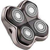 Skull Shaver Forte PRO 4 Head Replacement Blade - Shaver Blade for Wet &amp; Dry Shaving - Rotary Heads Design - Japanese Stainless Steel - Compatible with Pitbull, Palm &amp; Butterfly Kiss Shavers