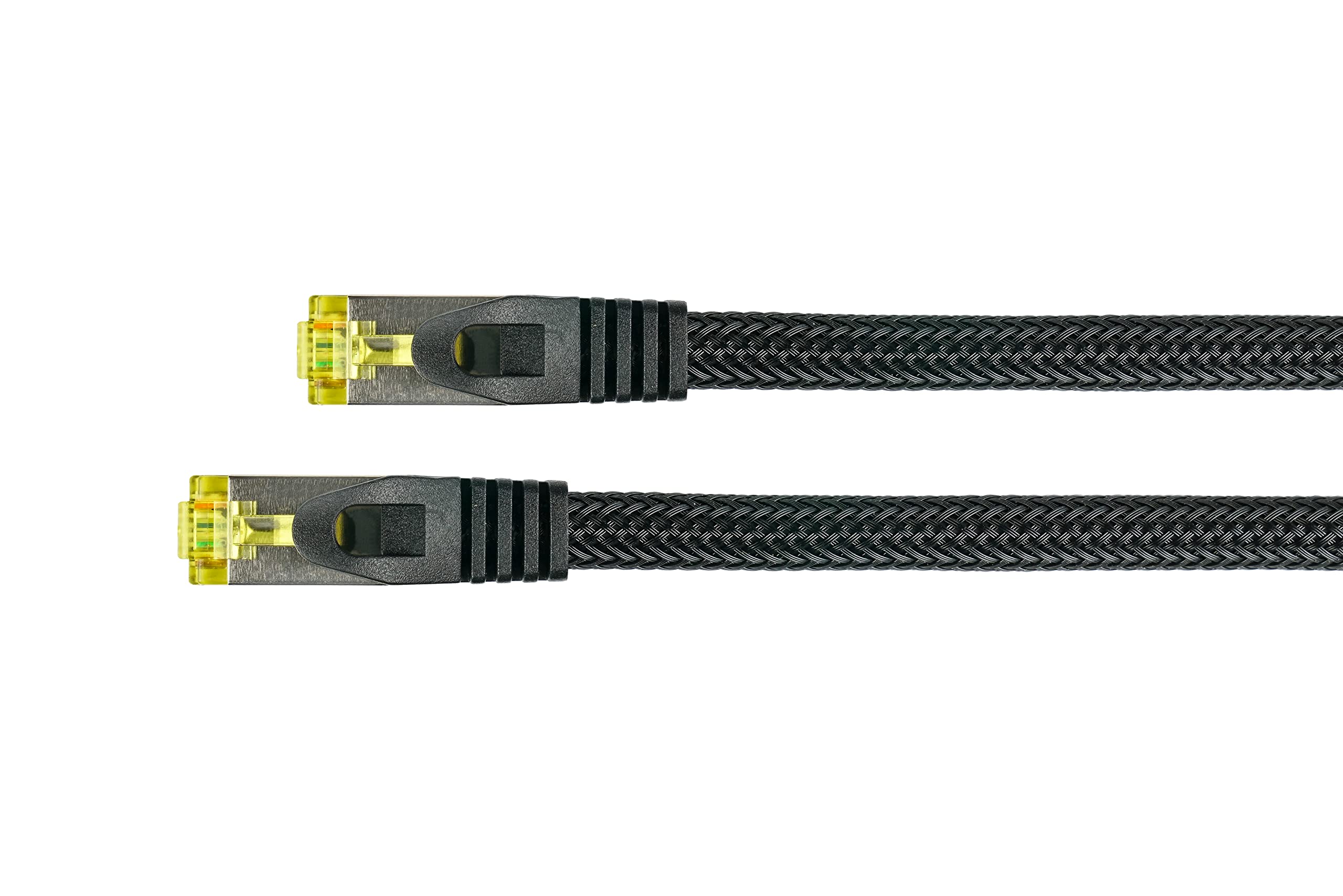Python Series Ethernet LAN Patch Cable with RNS latch protection and Nylon Mesh black black 0.25 m