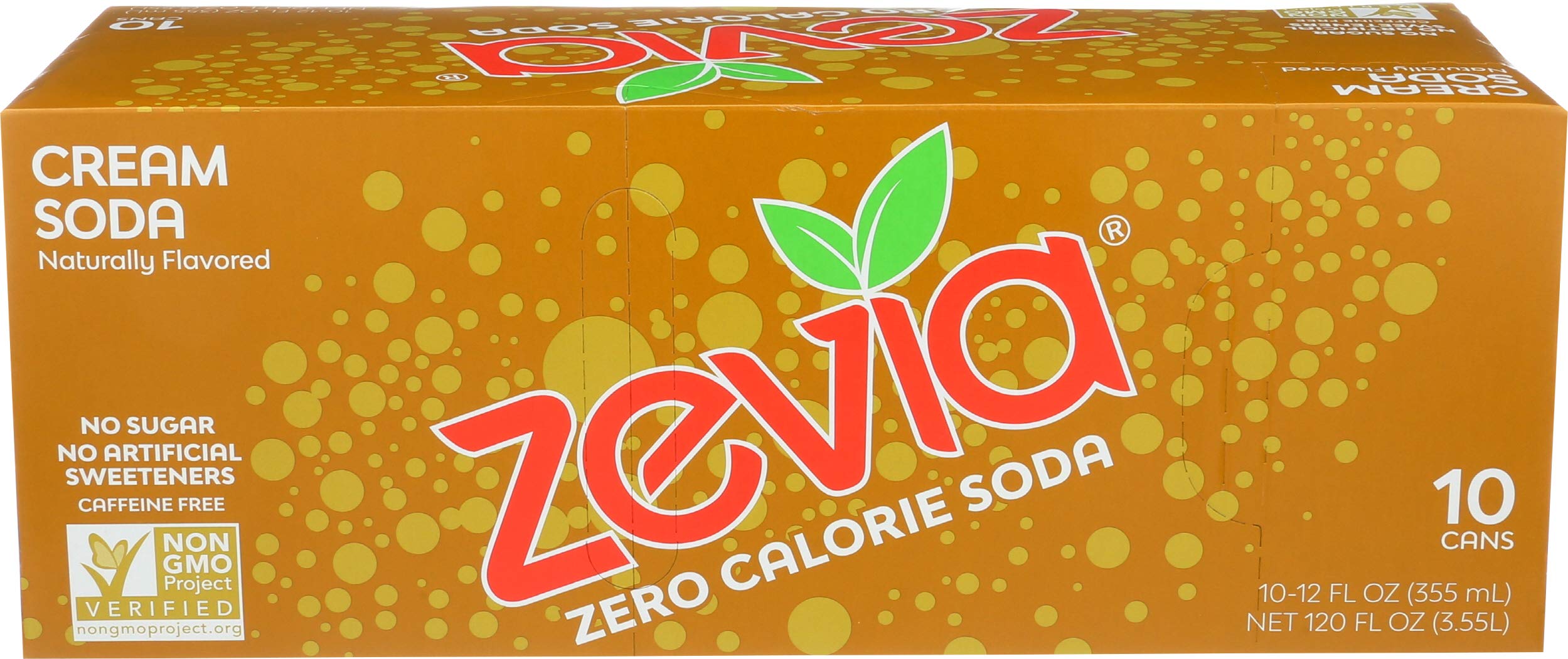 Zevia, Soda Zero Calorie Cream Soda, 12 Fl Oz Cans, 10 Pack Buy Online in United Arab Emirates